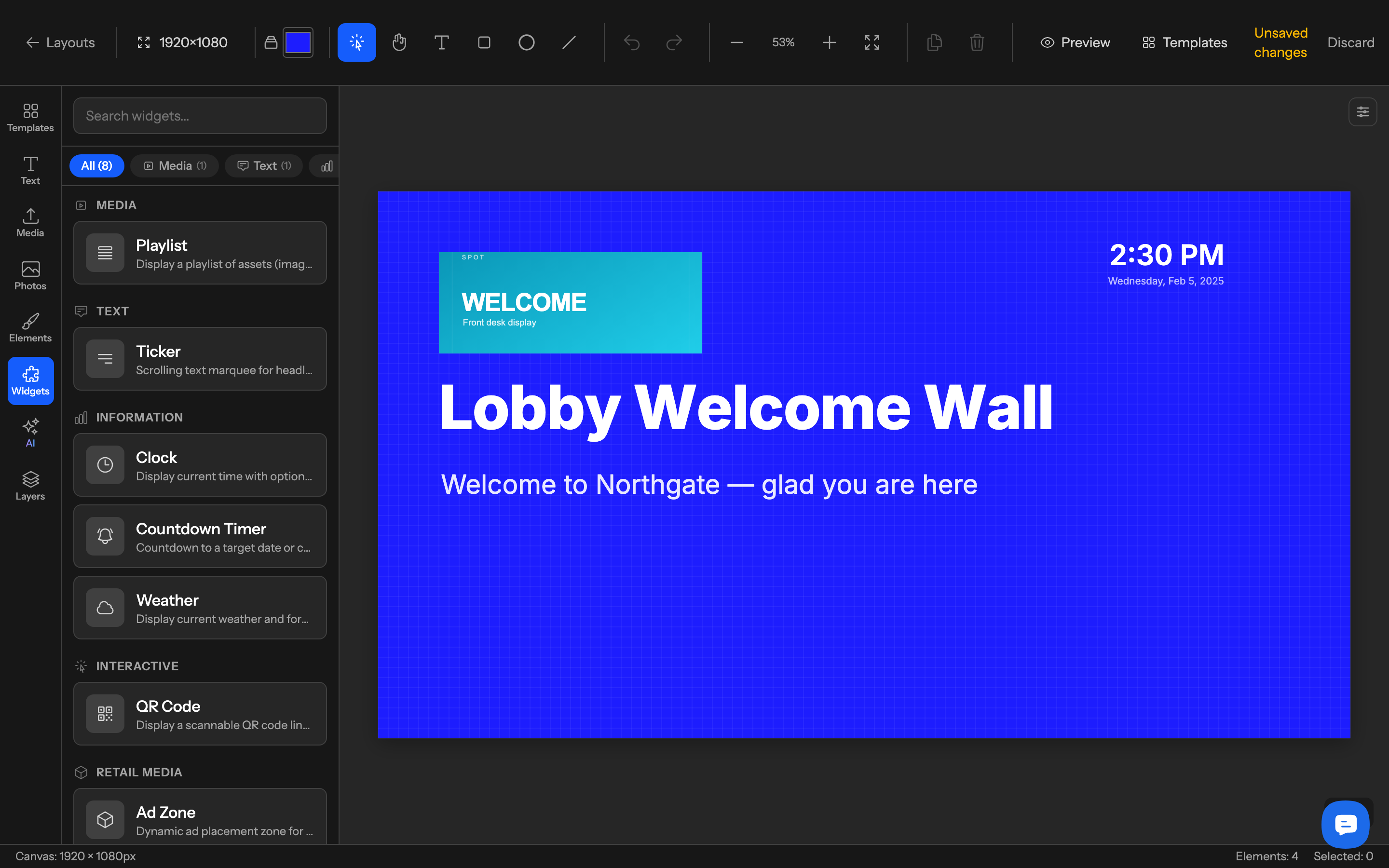 Canvas editor